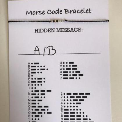 Custom Intial Name Morse Code Bracelet 360, Mother..