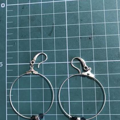 Swarovski Dangle Earrings 357 - Silver Metal..