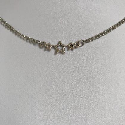 Star Necklace 340- Silver Star Necklace Bohemian..