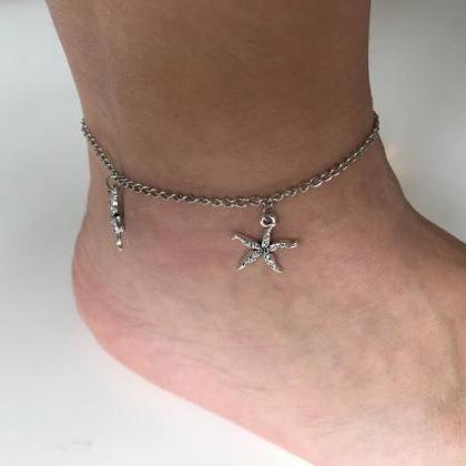 Starfish Anklet 338- Faith Friendship Starfish..