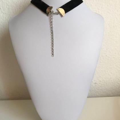 Velvet necklace 328- faux suede cam..