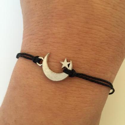 Moon Bracelet 281- Friendship Star Moon Kabbalah..