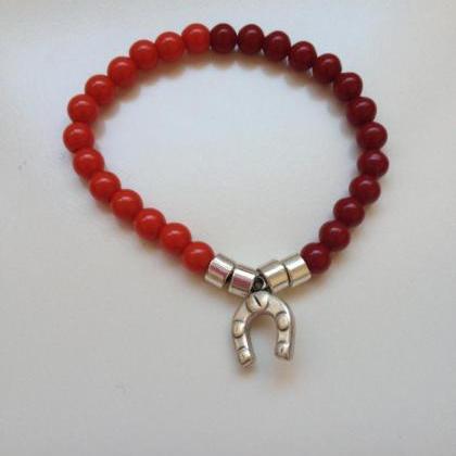 Horseshoe Acrylic Beads Bracelet 23- Friendship..