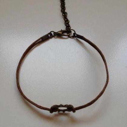 Gear Bracelet 143- Friendship Bronze Charm..
