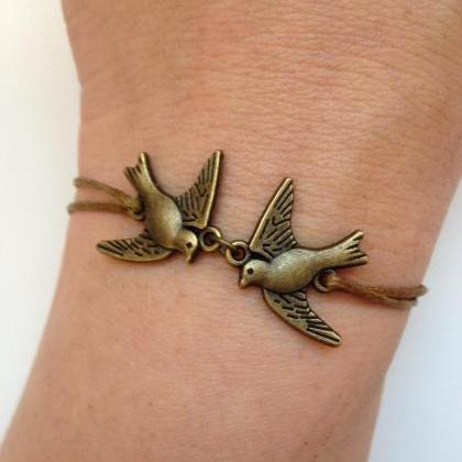 Valentines Bracelet 142- In Love Birds Friendship..