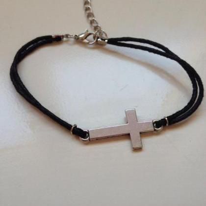 Cross Bracelet 60- Faith Friendship Cross Charm..