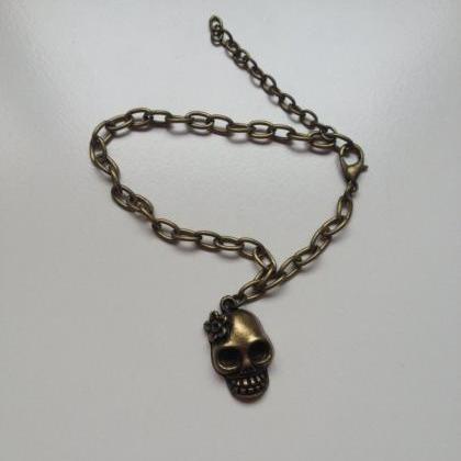 Skull Chain Bracelet 41- Friendship Bronze Chain..