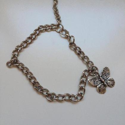 Butterfly Chain Bracelet 15- Friendship Metal..