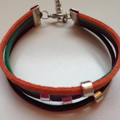 Leather Suede Bracelet 5 - Friendship Cuff..