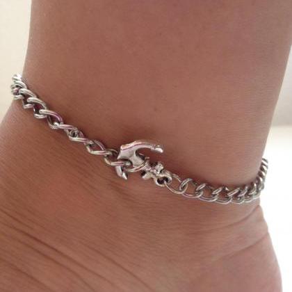Anchor chain Anklet 25- friendship ..