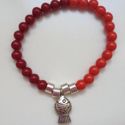 Acrylic Beads Bracelet 24- Friendship Faith Fish..