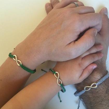 Family Bracelets 294- Family Infinity Charm..