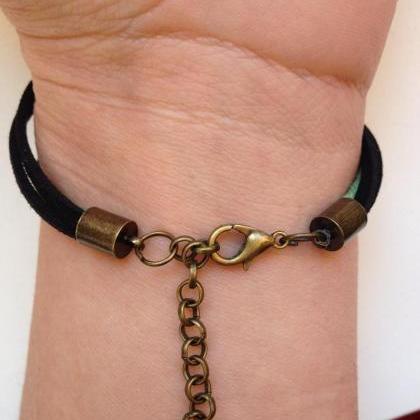 Leather Bracelet 186- Friendship Cuff Infinity..