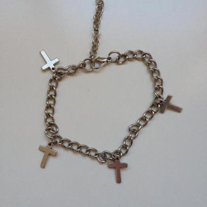 Cross chainBracelet 10- love faith ..