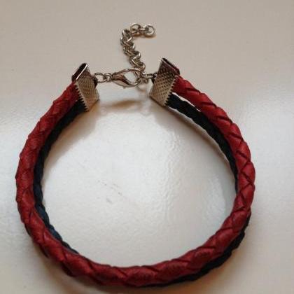 Leather Bracelet 140- Buffalo Bills Cuff Bracelet..