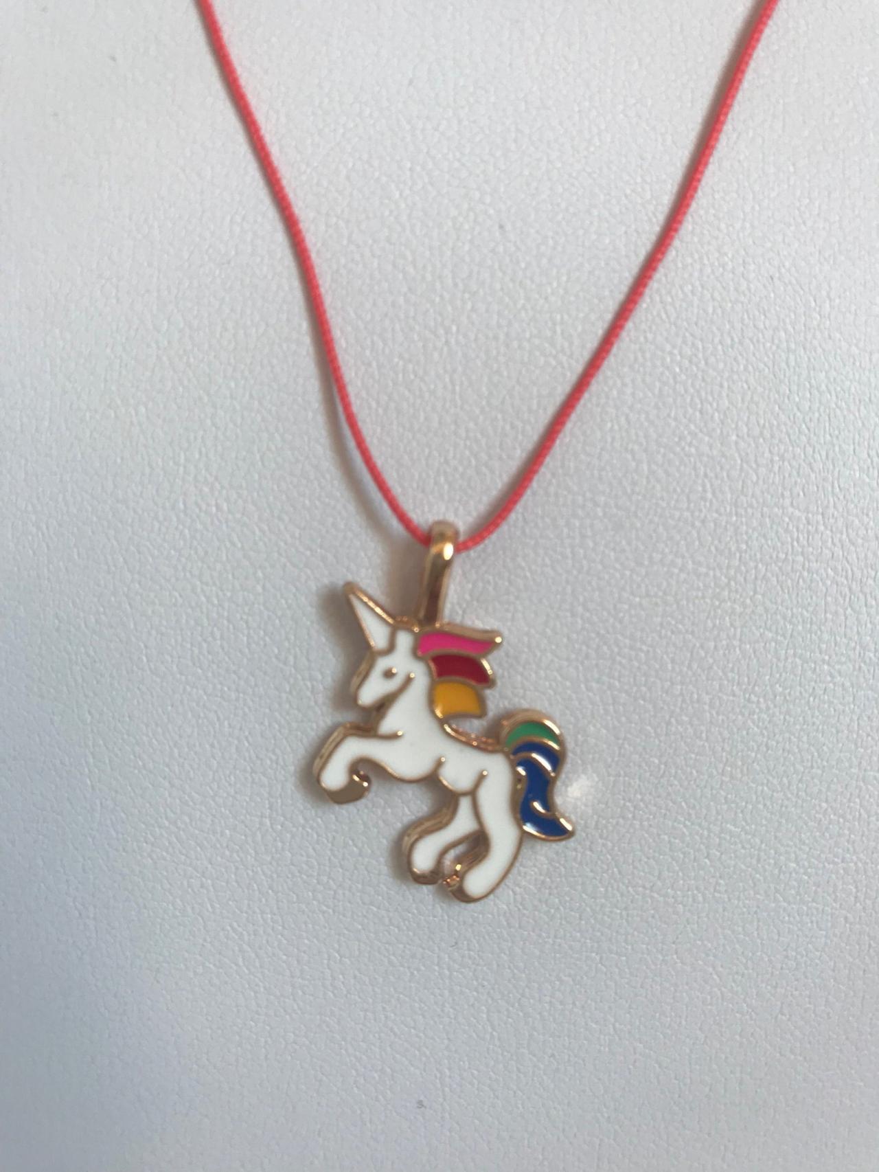 Unicorn Necklace 343- Gold Colored Unicorn Necklace Little Girl Boho Chic Jewelry Necklace Gift Classic Magic