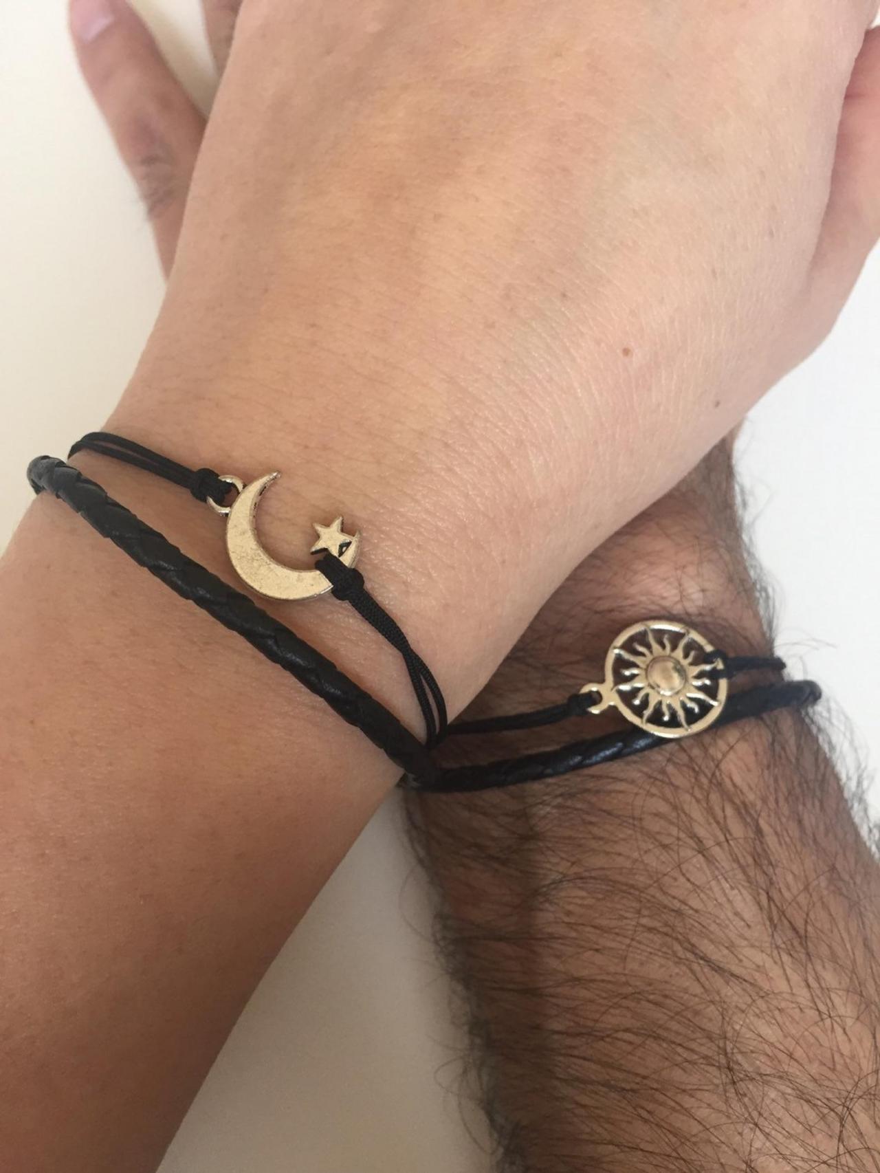 Man and woman matching bracelets outlet