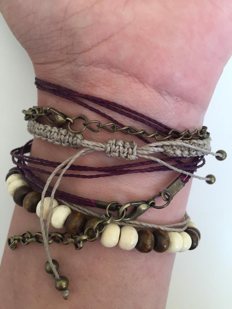 Pack Bracelet 260 Fall Bracelet Faith Friendship Macrame Feather