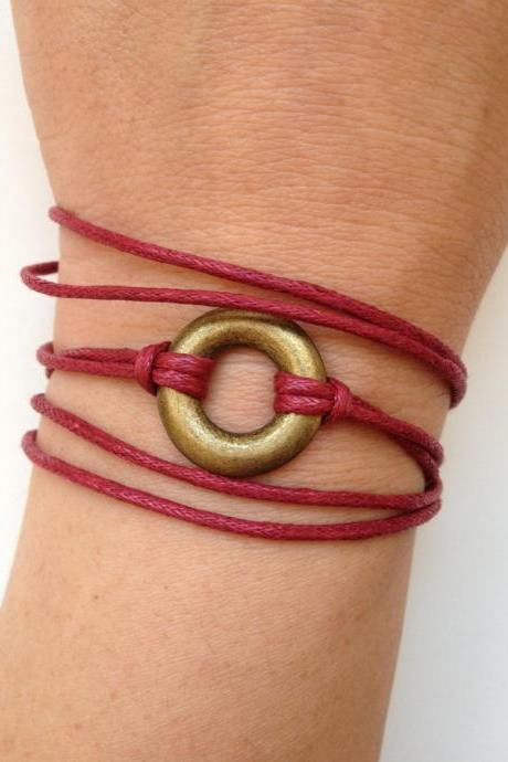 Karma Bracelet 93 - friendship faith waxed cotton cuff bracelet karma positive energy gift adjustable current womenswear unique innovative