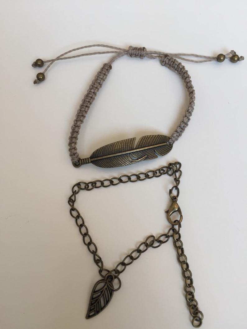 Pack Bracelet 260 Fall Bracelet Faith Friendship Macrame Feather